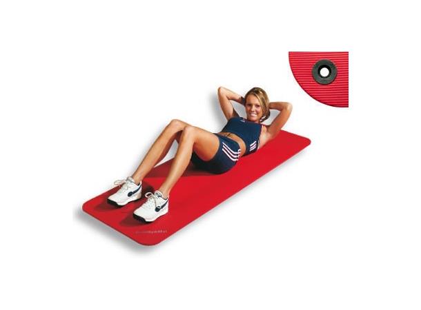 Gymnastikkmatte med hull til oppheng 180 x 60 x 1,5 cm - Rød